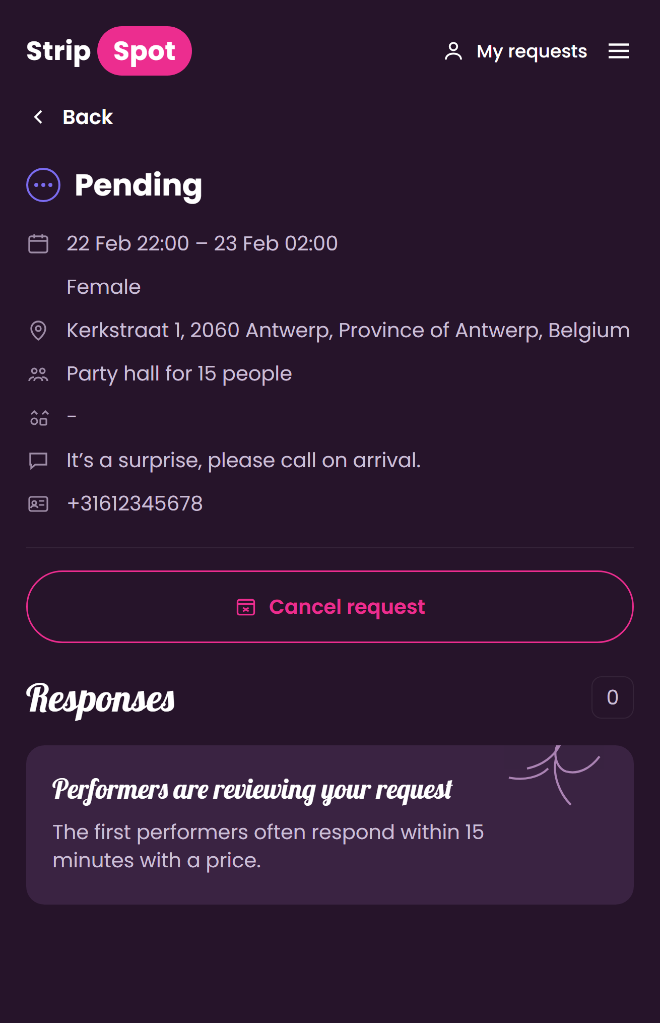 Request with response