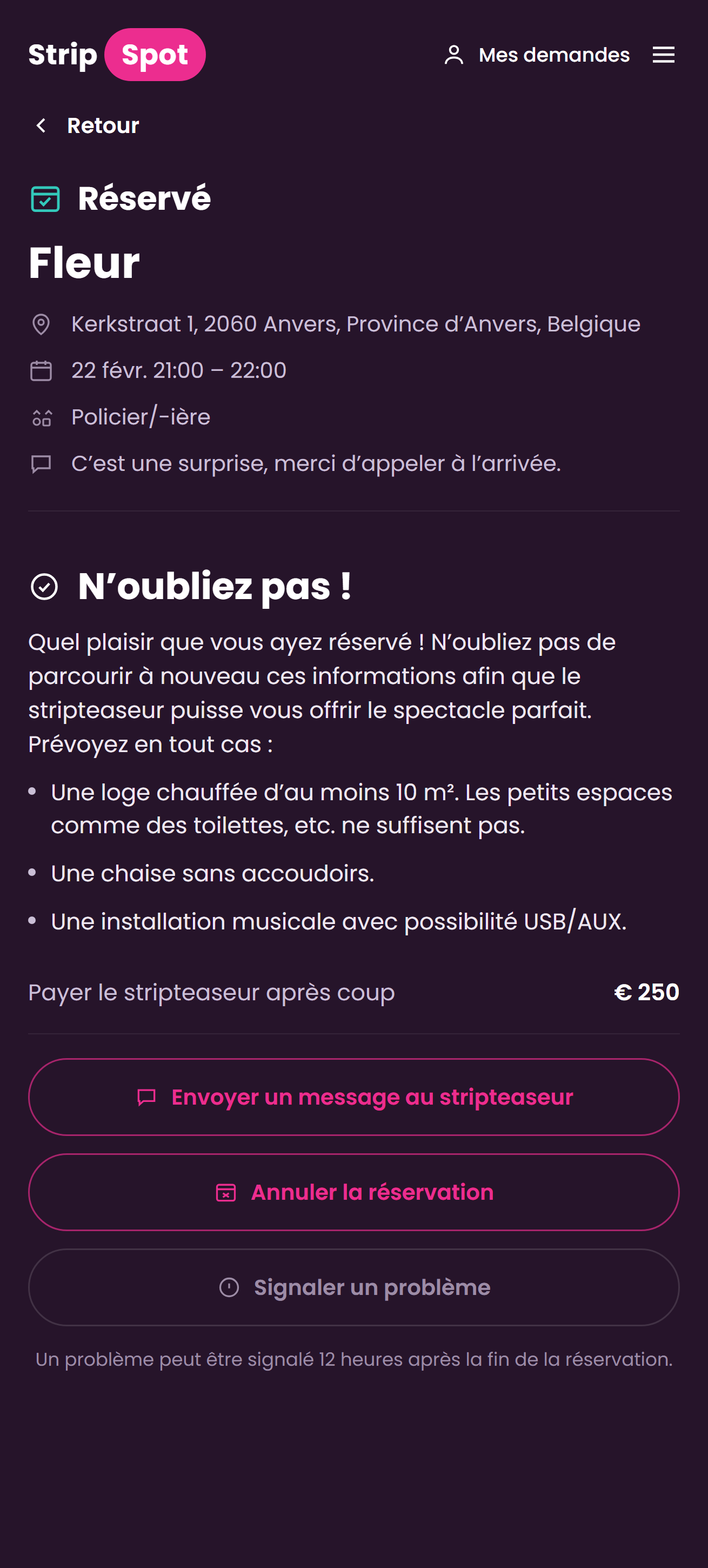Réservation